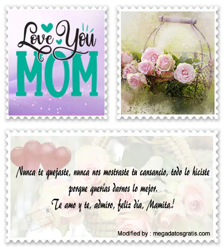 Saludos para el Día de la Madre para enviar por WhatsApp.#FelicitacionesParaElDiaDeLaMadre