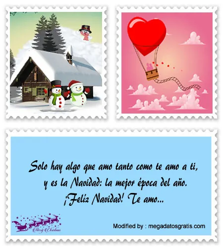 Tarjetas con frases de Navidad para mi amor.#SaludosNavideños