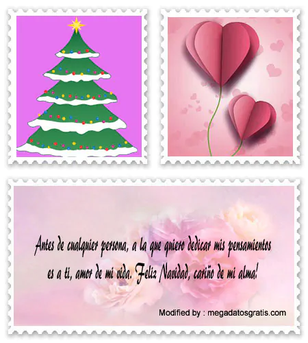 tarjetas con frases de Navidad para novios para dedicar.#SaludosNavideños