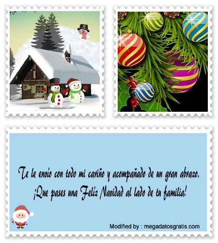 postales con mensajes de Navidad a la distancia