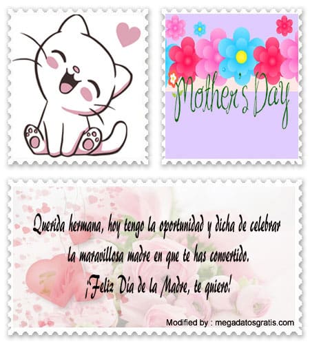 Originales saludos por el Día de las Madres para enviar por Whatsapp.#MensajesPorElDíaDeLaMadreParaMiHermana,#FelicitacionesPorElDíaDeLaMadreParaMiHermana