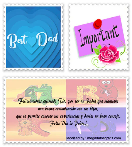 mensajes para el Día del Padre para enviar por Messenger para un Tío.#MensajesDiaDelPadreParaEnviar