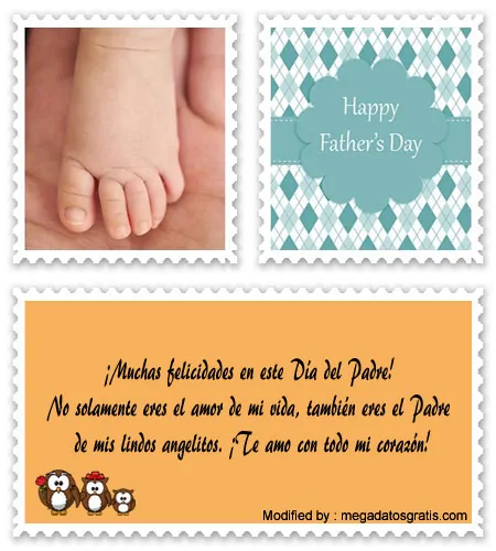 tarjetas con mensajes por el Día del Padre para mi esposo