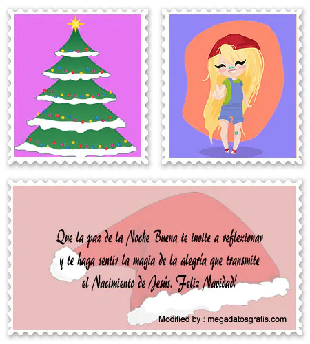 Bonitas tarjetas con pensamientos de Navidad para Facebook.#FrasesDeNocheBuena