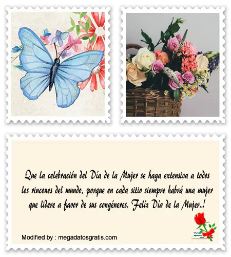 Bonitas tarjetas con frases de amor para el Día de la Mujer.#SaludosDelDíaDeLaMujer