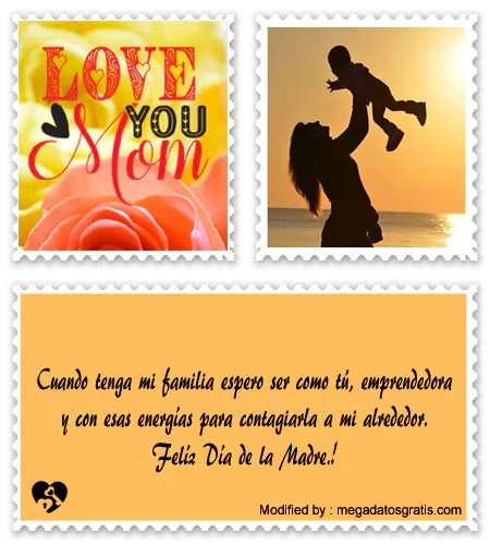 Frases y tarjetas de amor para enviar a Mamá por celular.#SaludosDeFelízDíadeLaMadre