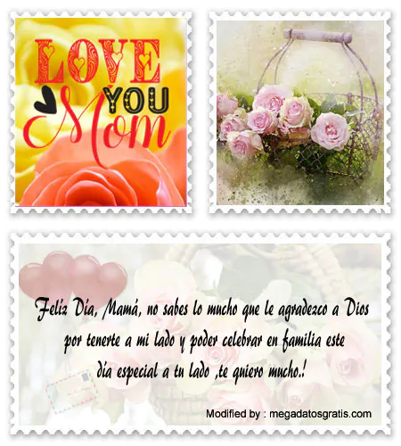 Frases y tarjetas de amor para enviar a Mamá por celular.#Saludos por el Día de la Madre