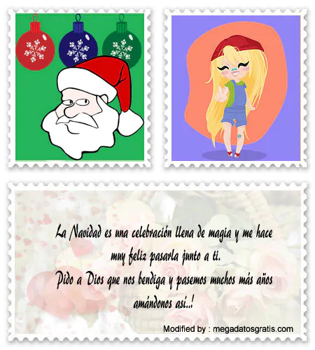 tarjetas con saludos de Navidad para novios.#MensajesDeNavidadAmor