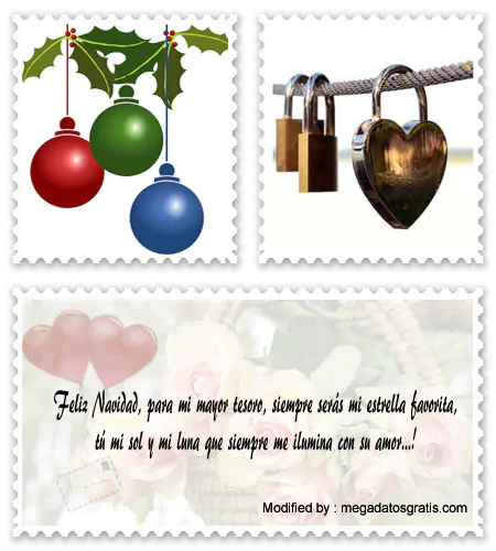 originales frases románticas de Felíz Navidad.#TarjetasDeNavidadParaNovio